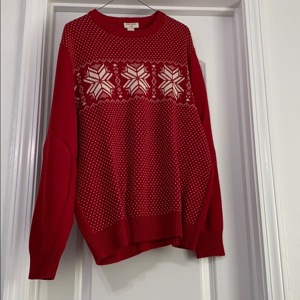 Dockers Red Christmas Sweater
